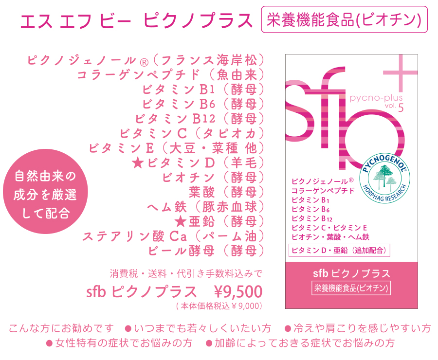 エス エフ ビー ピクノプラス「栄養機能食品（ビオチン）」